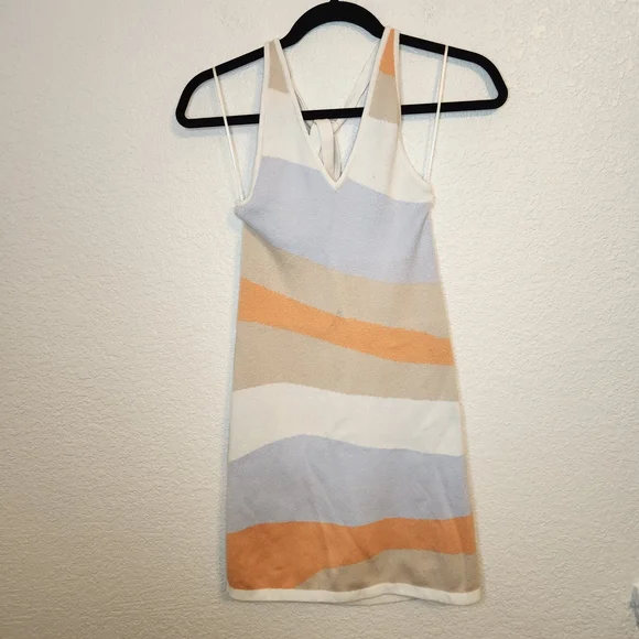 Hollister halter top knit dress colorblock S Sundress - Picture 3 of 12